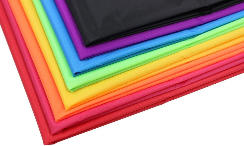 C COMCROSFLY 8Pcs 40D Ripstop Nylon Fabric, 59" Wide x39 Length Waterproof Durable Airtight Lightweight Fabrics for Kite Inflatable Flag Tarp Cover Tent DIY - Image 1